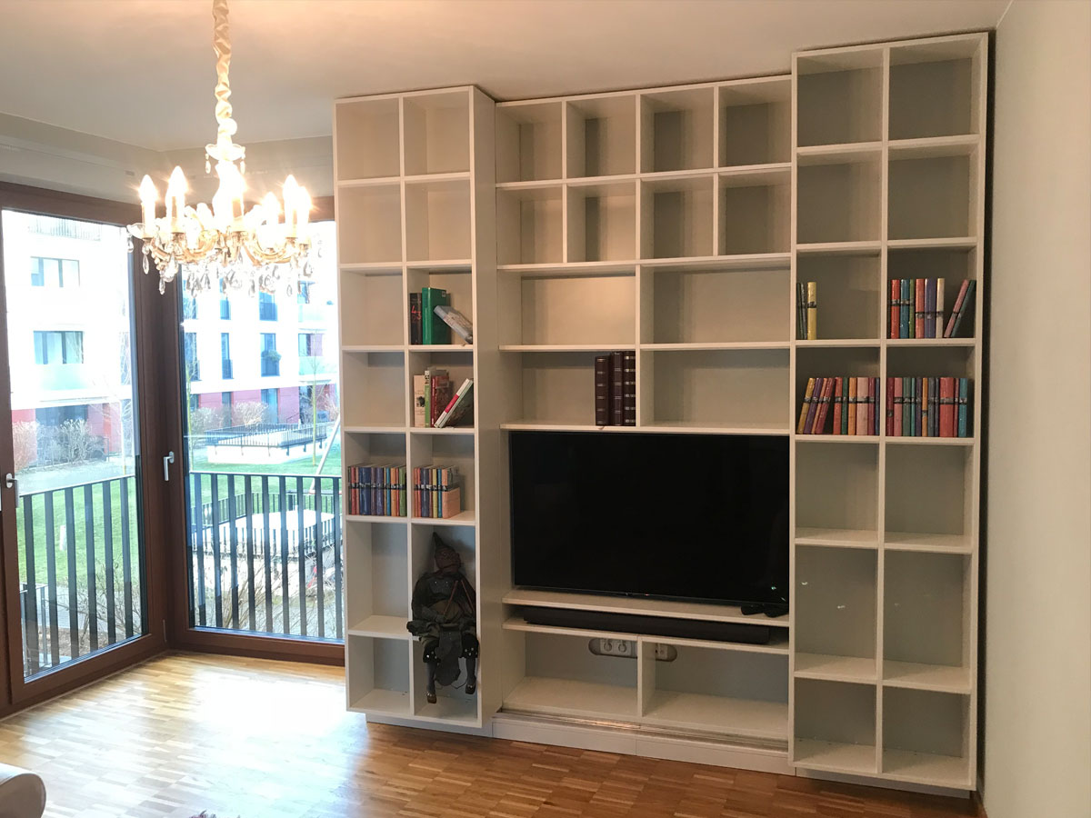 Verschiebbares Bücherregal